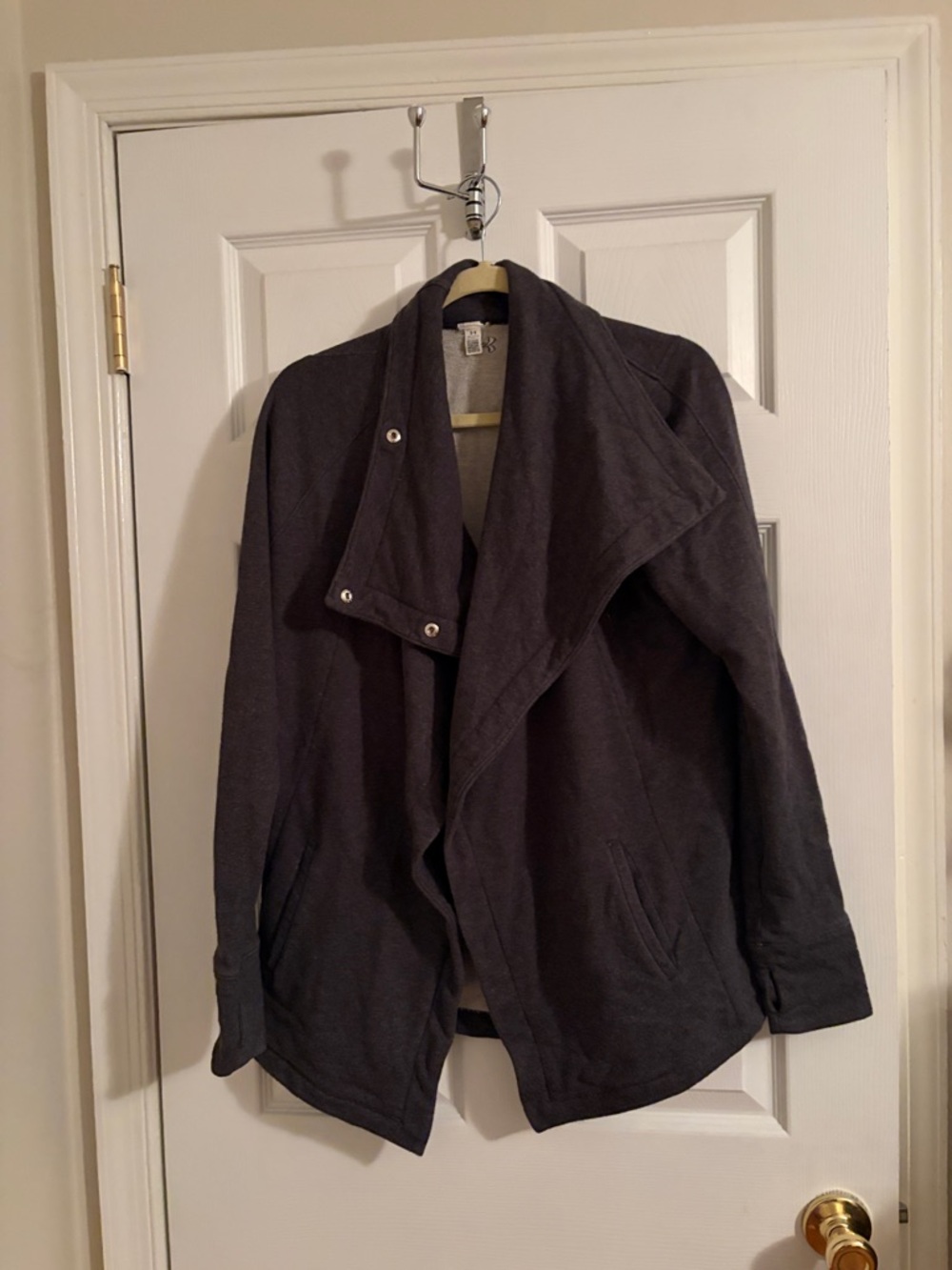 Under Armour Charcoal Gray Draped Front Jacket